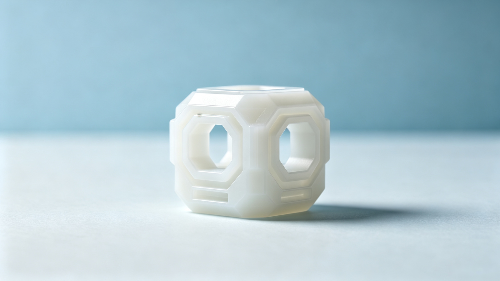 3D printed nylon hollow cube
