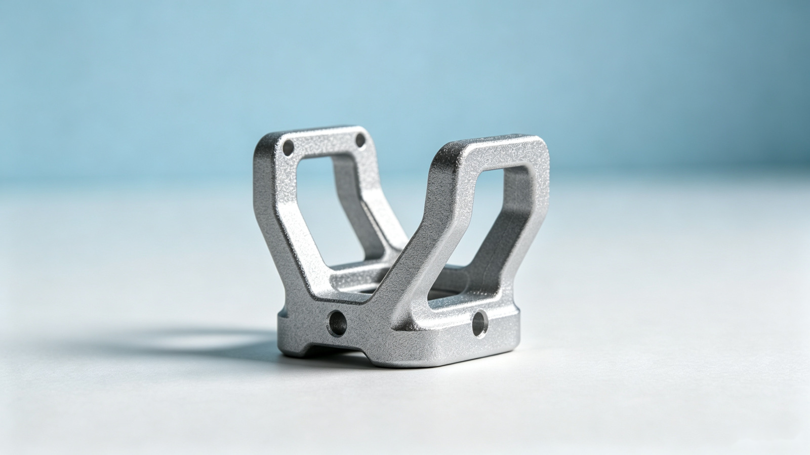 Aluminum V bracket machined