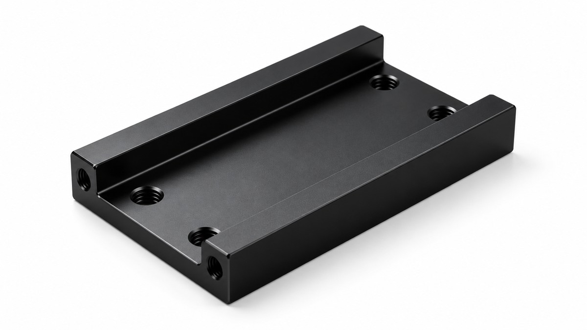 Hardcoat anodised CNC part