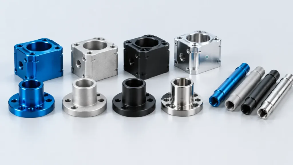 CNC part surface finishing options: anodizing, bead blasting, powder coating, electropolishing
